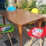 Fabulous Original Mid-Century Modern Extendable Dining or Kitchen Table For Four to Six People, Very Good Condition, Chairs NOT Included Image 10