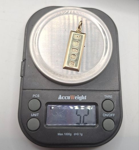 9ct yellow  gold ingot
