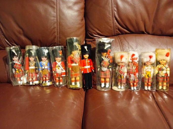 Rare Vintage Scottish and British Guard Doll Collection