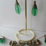Art Deco Style Green Flora Bead Statement Necklace & Earrings Image 5