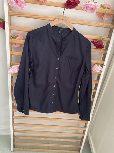 shirt Tommy Hilfiger size us 8 uk 12 navy grandfather collar