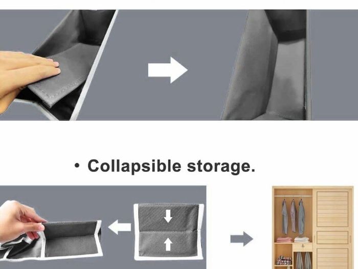 Hanging Storage Over Door Towel Wardrobe Wall Organiser for Toy Nursery Kitchen Bedroom Bathroom, Black/Grey 5 Pockets