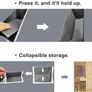 Hanging Storage Over Door Towel Wardrobe Wall Organiser for Toy Nursery Kitchen Bedroom Bathroom, Black/Grey 5 Pockets Image 5