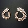 Vintage Style Crystal Rose Gold Earrings Image 4