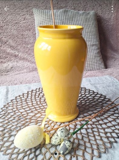 Beautiful yellow ceramic vase