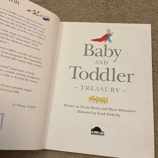 Baby and Toddler Treasury Book - By Nicola Baxter and Marie Birkinshaw