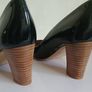 Xaira Black Patent Leather Block Heels Size UK2 EU35 New With Box Shoes CAN POST Image 6