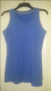 Men's Dri-fit vest blue sports top size L Postage included