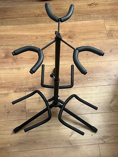 Comfortably takes 3 instruments and collapses for hand storage/travel height adjustment option Ritter Electric Guitar Gig Bag case Black Grey