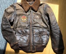 Polo Ralph Lauren G-1 Leather Jacket Bomber Flight Shearling Brown