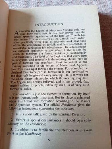 1963 1st Ed Talks to Legionaries. The Allocutio for a Year. Francis Ripley. Religious. Vintage.
