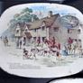 5 vintage tin and wood place mats Image 4
