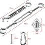 Sun Shade Sail Fixing Kit for Square and Triangle, Rectangle, 316 Stainless Steel Fixing Hardware Accessories Kits with Screws, Deck Garden Lawn Patio Image 2