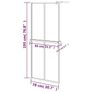 Walk-in Shower Wall with Shelf Black 80x195 cm ESG Glass&Aluminium Image 4
