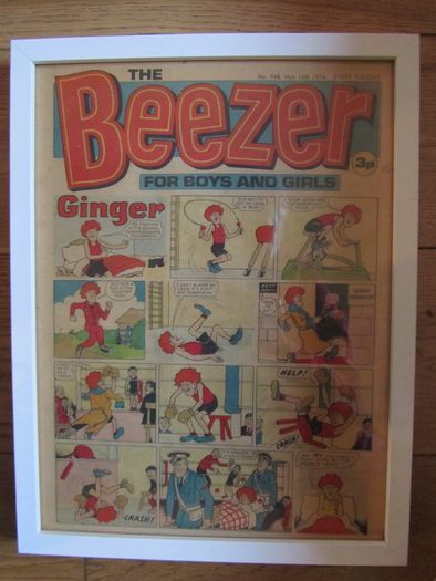 Framed Vintage Beezer Comic March 16, 1974