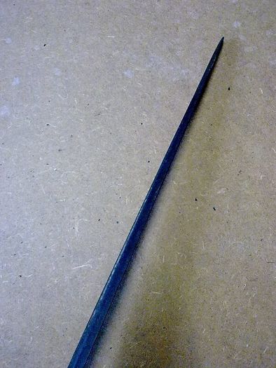19th century French bayonet with brass and wooden handle.