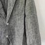Pure Linen Blazer Men, Size M (Asian XL) Grey Image 3