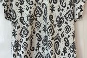 Ladies Cream &amp; Grey Top by Cecil