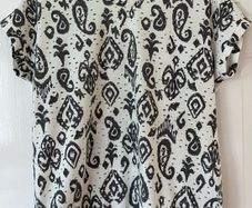 Ladies Cream & Grey Top by Cecil