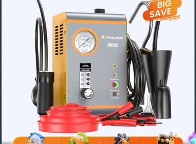Foxwell Automotive Smoke Machine EVAP Smoke Leak Detector for Car Motorcycle Vacuum Tester Oil Fuel