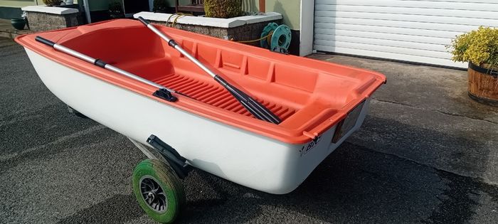 BIC 252 dinghy with small launching dolly