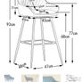 Teal Kitchen Counter Stools x 3 For Sale Image 4