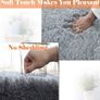 120x160cm, Smoky Grey Fluffy Area Rugs for Bedroom, Shaggy Anti-Skid Super Soft Extra Large Rugs Indoor Modern Home Decor Floor Carpet Image 3