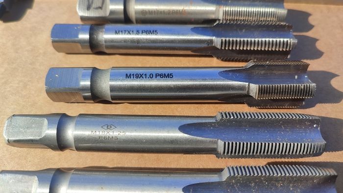 Lot of 5 Heavy Duty Metric Fine Taps Set M17 M18 M19 M20 HSS R6M5 Repair Tools.
