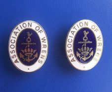 ASSOCIATION OF WRENS (Royal Navy) - vintage Womens Royal Naval Service membership badges (1970s / 1980s) - 7 Euro each or 10 Euro the pair.