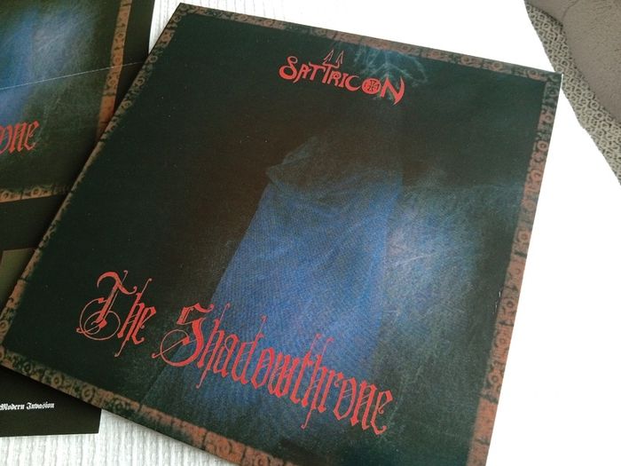 SATYRICON the shadowsthrone complete poster + flyer replica 1995 LP MINT