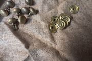 8 antique brass handles