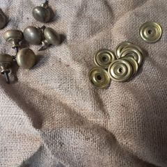8 antique brass handles