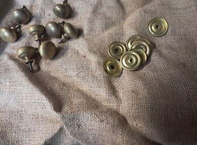 8 antique brass handles