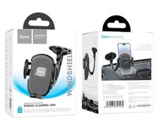 Car Phone Holder Hoco H10 Flexible Windshield Single Button Phone Holder Black