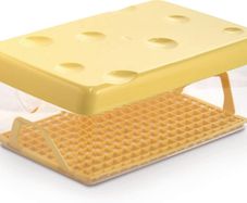 Butter Container Cheese Saver 3 Liter, Plastic, Yellow