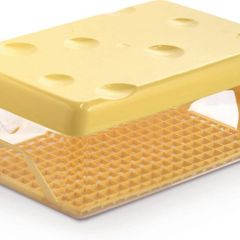 Butter Container Cheese Saver 3 Liter, Plastic, Yellow