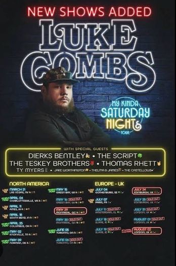 2 x Luke Combs Tickets 19th July (ST PLUS)