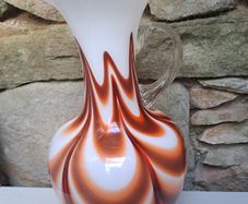 Vintage Mid Century Italian Style Art Glass Ewer Jug