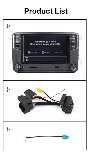 RCD360 Plus 187B MIB Radio RCD360 PRO Android Auto Carplay Maps For Volkswagan VW Golf 5 6 Jetta MK5 MK6 Tiguan CC Polo Passat 6RD035187B RCD330