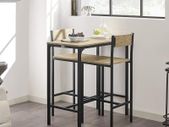 Bar table with 2 stools high back chairs