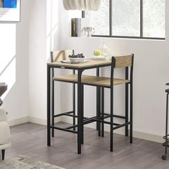Bar table with 2 stools high back chairs