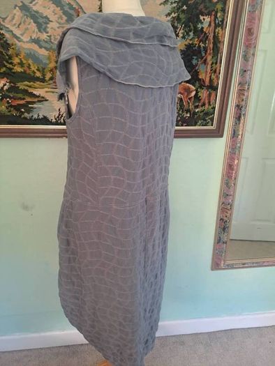 My Soul designer barrel shape grey dress with pockets