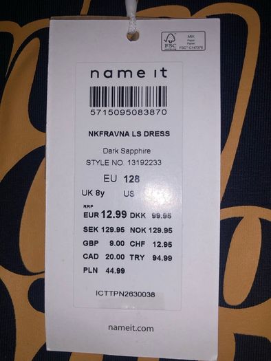 Girls Dress 8y