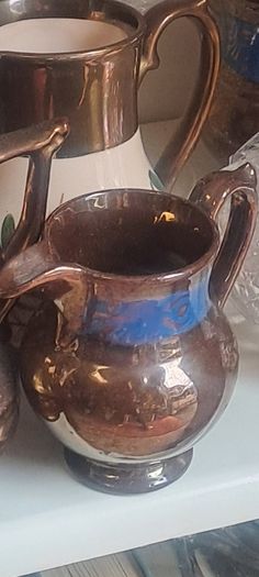 5 Victorian Lustre Jugs