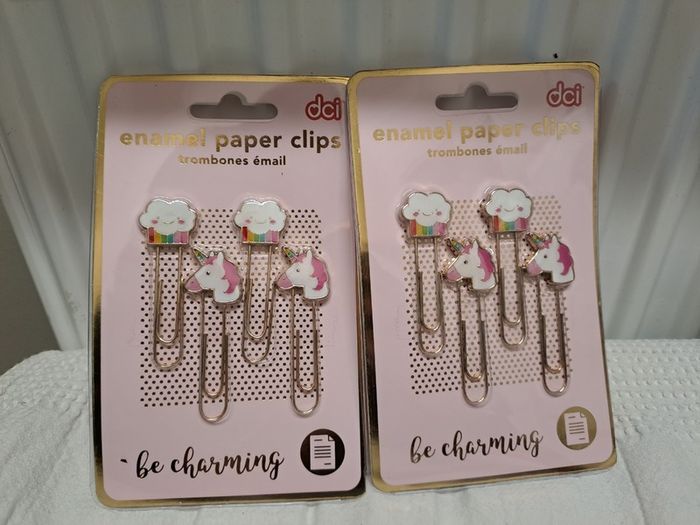 Cute Enamel Unicorn Paper Clips