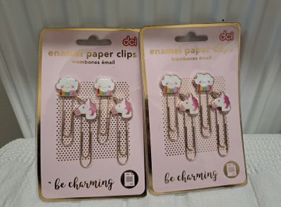 Cute Enamel Unicorn Paper Clips