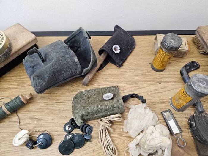 Original Swiss Army Military Issued Maintenance Cleaning Kit from 1950s Collectable Militaria