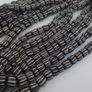 Vintage African Style White Stripe 10mm - 10.9mm Glass Beads necklace Strand Image 5