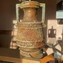 Mid century salt glazed centrepiece lamp. Image 2