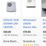 Bathroom Heater ,Wall mounted , 1KW and 2KW setting Image 5